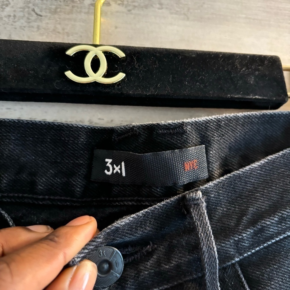 3x1 NYC Frayed Hem Relaxed Jeans - Picture 6 of 11